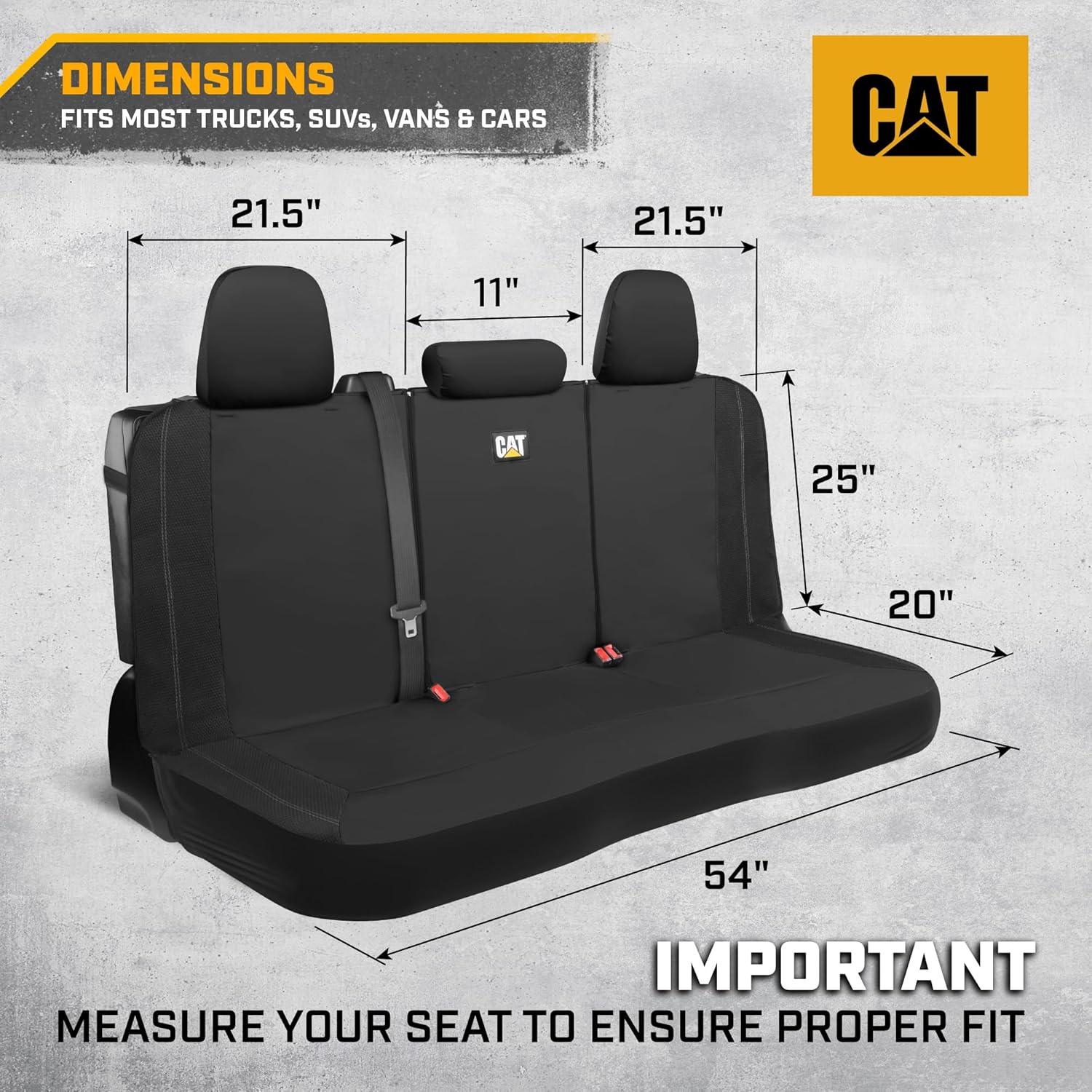 imageCat FlexHybrid Car Seat Covers Black Premium Faux Leather Mesh Seat Covers for Cars Trucks SUV Universal Fit Car Seat Covers Front Seats Only Automotive Interior Covers Ideal Truck Seat CoversBack Seat Cover Black