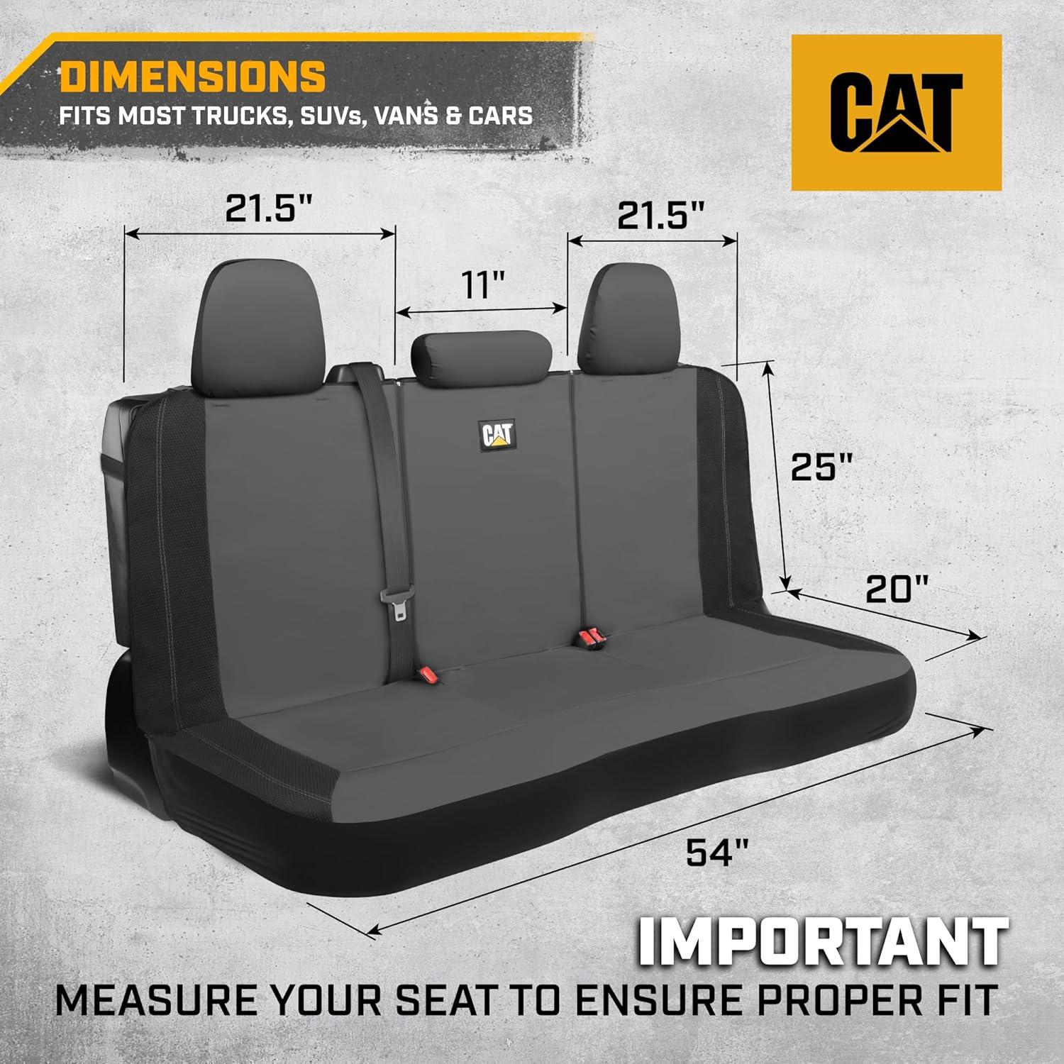 imageCat FlexHybrid Car Seat Covers Black Premium Faux Leather Mesh Seat Covers for Cars Trucks SUV Universal Fit Car Seat Covers Front Seats Only Automotive Interior Covers Ideal Truck Seat CoversBack Seat Cover Gray