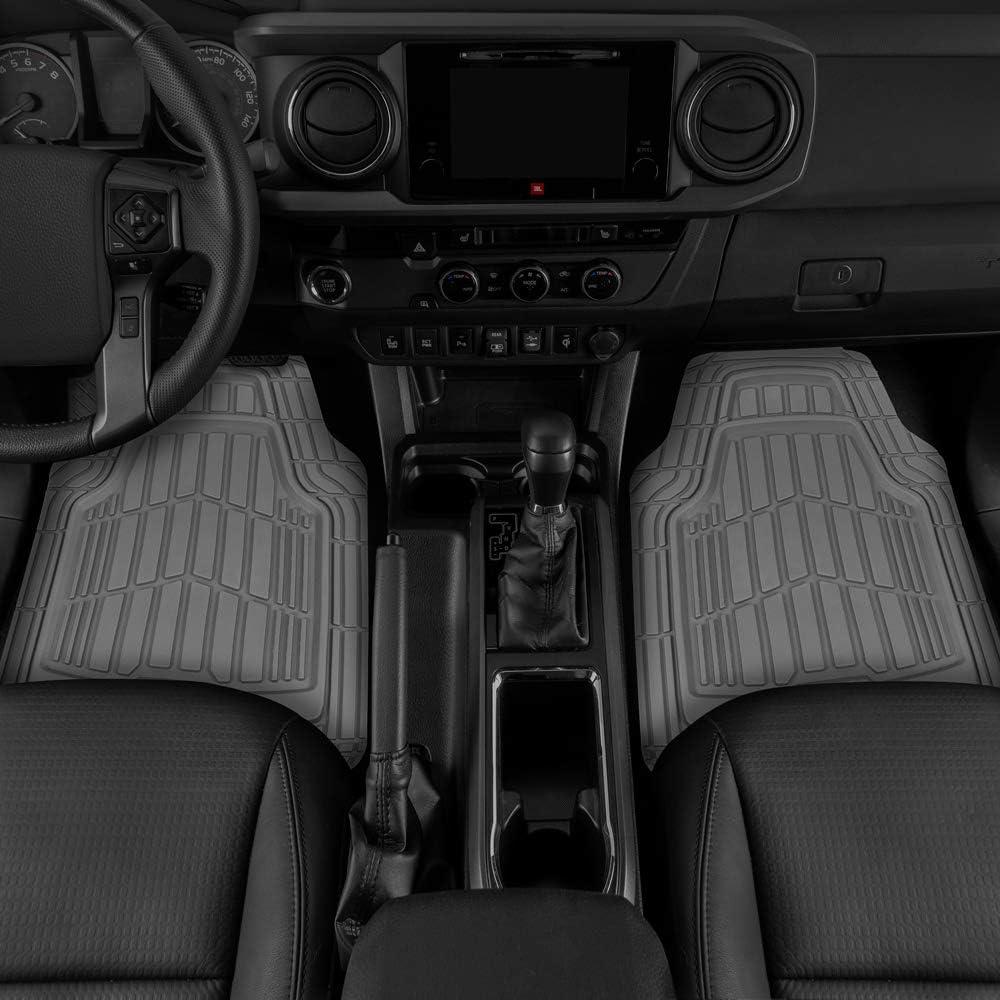 imageCat FlexHybrid Car Seat Covers Black Premium Faux Leather Mesh Seat Covers for Cars Trucks SUV Universal Fit Car Seat Covers Front Seats Only Automotive Interior Covers Ideal Truck Seat CoversFront Seats Mats BlackGray