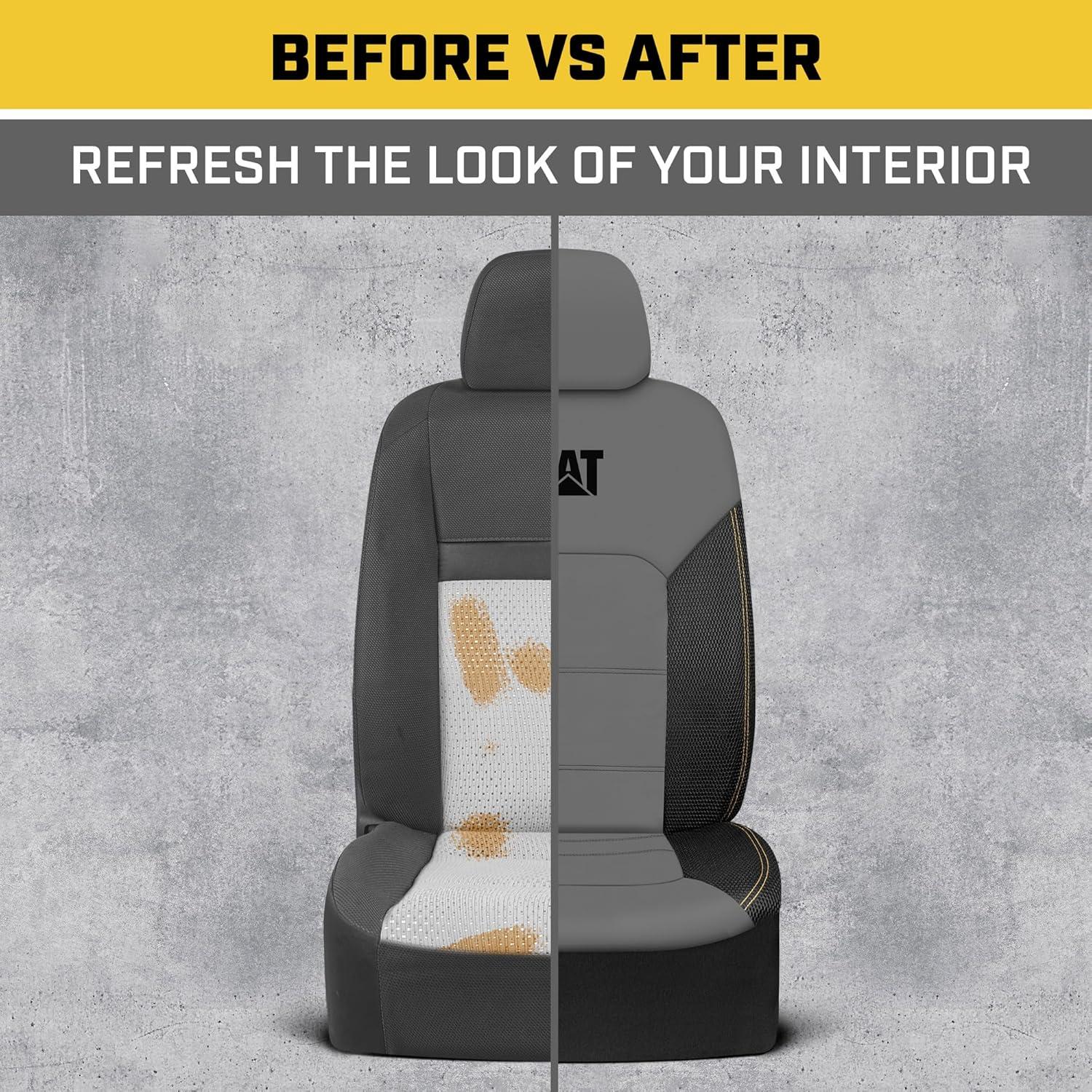 imageCat FlexHybrid Car Seat Covers Black Premium Faux Leather Mesh Seat Covers for Cars Trucks SUV Universal Fit Car Seat Covers Front Seats Only Automotive Interior Covers Ideal Truck Seat CoversFront Seat Covers Gray