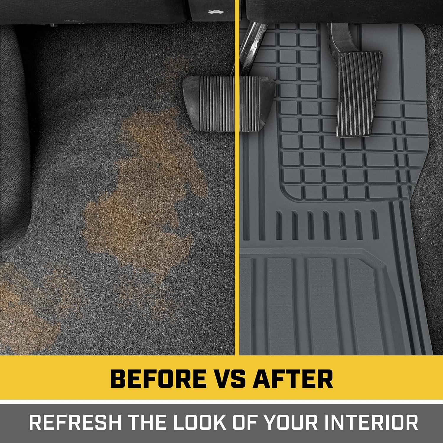 imageCat ToughLiner Gray Car Floor Mats Heavy Duty Trim to Fit Floor Mats for Trucks AllWeather Truck Accessories ampamp Odorless Rubber Automotive Floor Mats Car Mats ampamp SUV Floor Liners for CarGray