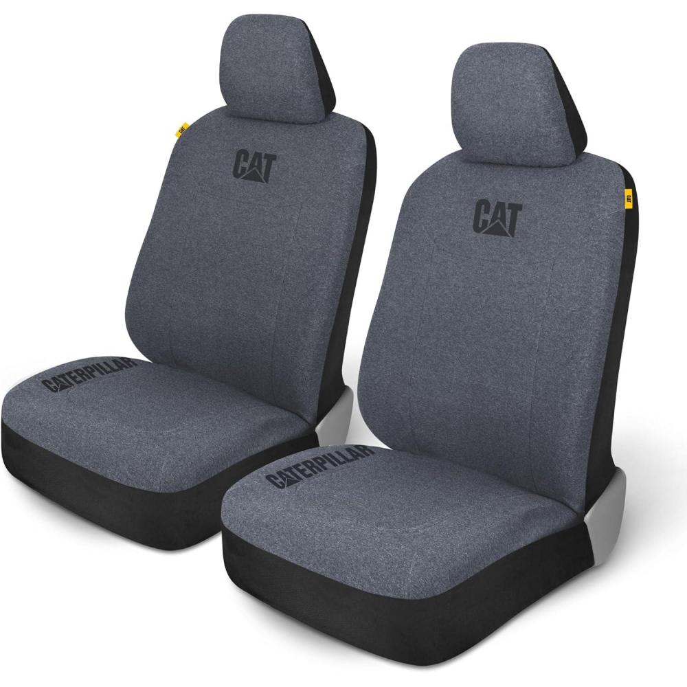 imageCat CozyBlend Car Seat Covers Charcoal Heather  Premium Jersey Fabric Seat Covers for Cars Trucks SUV Breathable Cotton Car Seat Covers Front Seats Only Universal Fit Automotive Interior CoversBlue