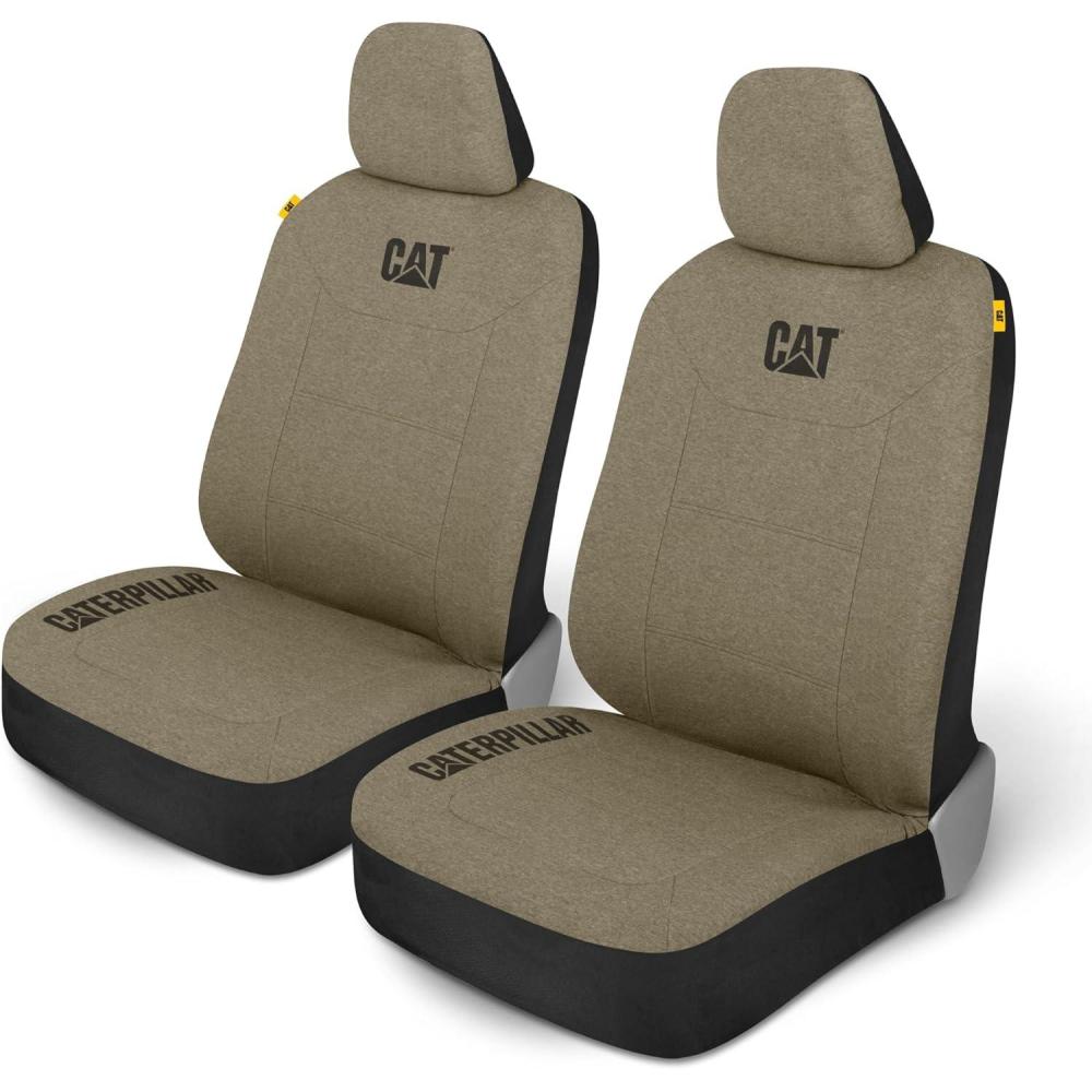imageCat CozyBlend Car Seat Covers Charcoal Heather  Premium Jersey Fabric Seat Covers for Cars Trucks SUV Breathable Cotton Car Seat Covers Front Seats Only Universal Fit Automotive Interior CoversOlive Green