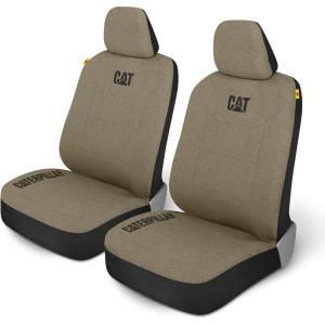 Cat CozyBlend Car Seat Covers, Charcoal Heather – Premium Jersey Fabric Seat Covers for Cars Trucks SUV, Breathable Cotton Car Seat Covers Front Seats Only, Universal Fit Automotive Interior Covers(Olive Green)