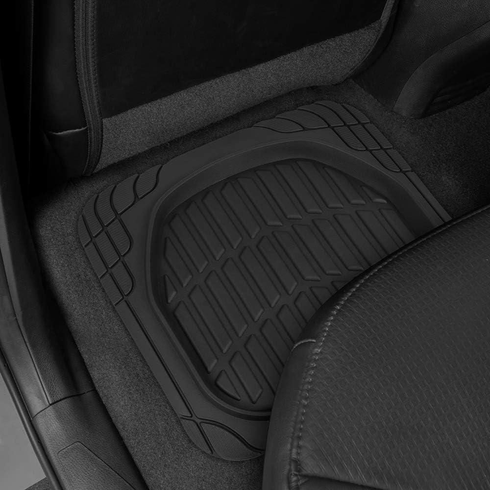 imageBDK USA by CAT Automotive Heavy Duty Car Floor Mats with Rear Cargo Mat Trunk Cargo Liner for SUV Caterpillar AllWeather Universal Trim to Fit Front ampamp Rear Combo Rubber Car Mats ampamp SUV Trunk MatBlack