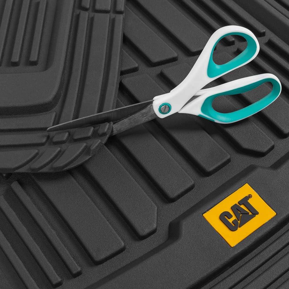 imageBDK USA by CAT Automotive Heavy Duty Car Floor Mats with Rear Cargo Mat Trunk Cargo Liner for SUV Caterpillar AllWeather Universal Trim to Fit Front ampamp Rear Combo Rubber Car Mats ampamp SUV Trunk MatBlack