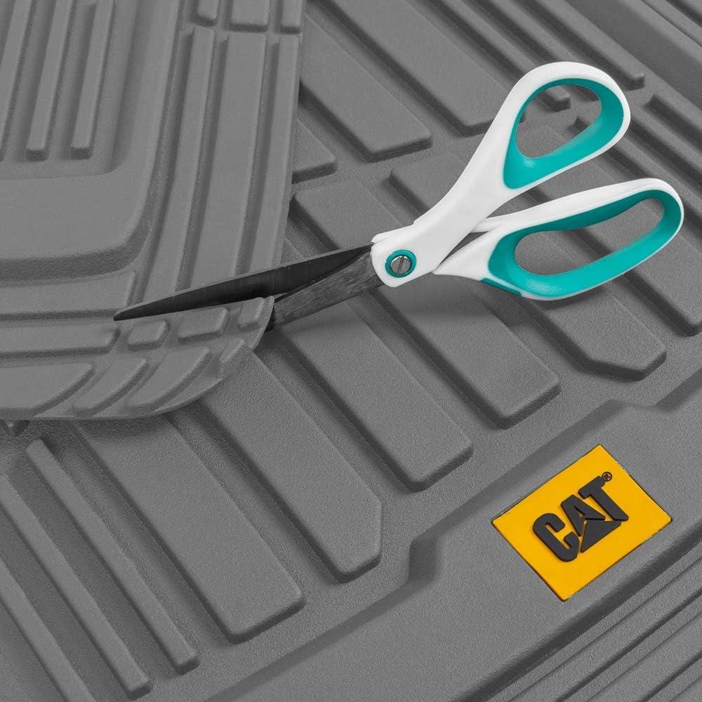 imageBDK USA by CAT Automotive Heavy Duty Car Floor Mats with Rear Cargo Mat Trunk Cargo Liner for SUV Caterpillar AllWeather Universal Trim to Fit Front ampamp Rear Combo Rubber Car Mats ampamp SUV Trunk MatGray