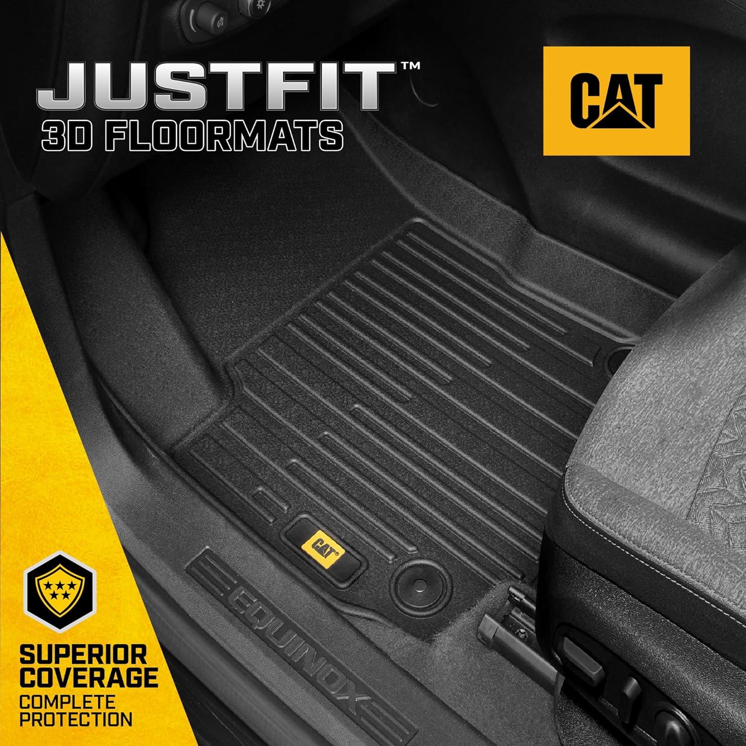 imageCAT JustFit 3D Floor Mats for Tesla Model 3 20172024 Custom Fit Tesla Model 3 Floor Mats with Extended Coverage Design Premium Tesla Model 3 AccessoriesChevy Equinox GMC Terrain 20192024