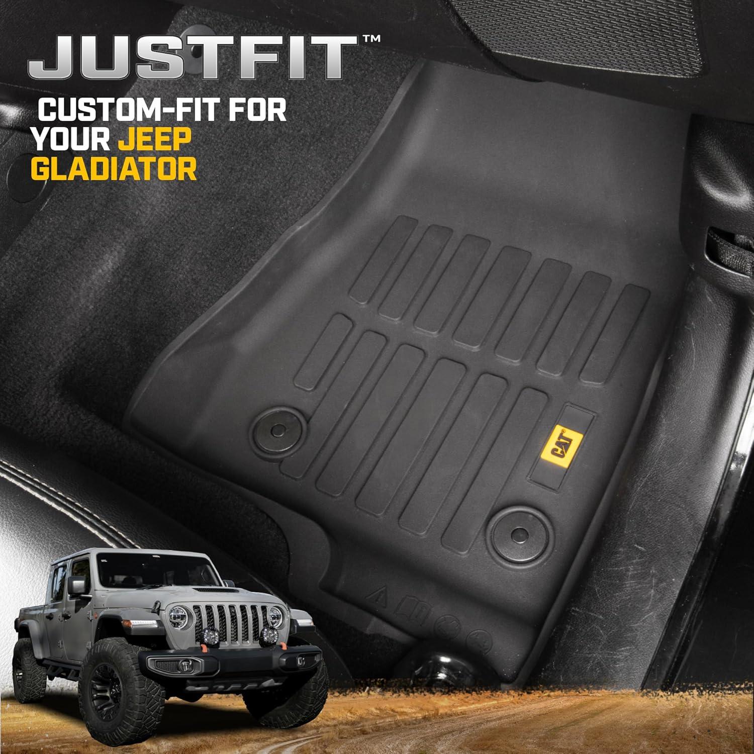 imageCAT JustFit 3D Floor Mats for Tesla Model 3 20172024 Custom Fit Tesla Model 3 Floor Mats with Extended Coverage Design Premium Tesla Model 3 AccessoriesJeep Gladiator JL 20202025 Front Seats Only