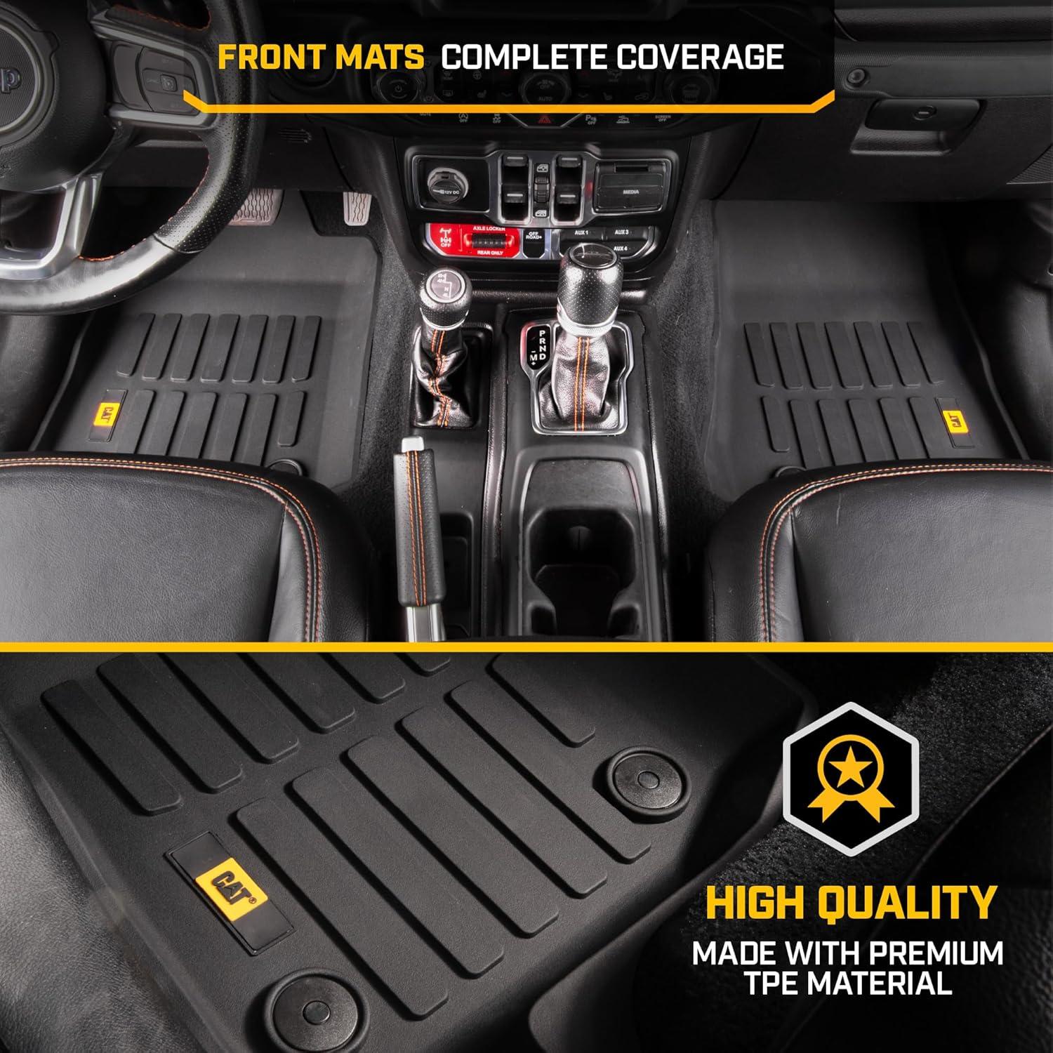 imageCAT JustFit 3D Floor Mats for Tesla Model 3 20172024 Custom Fit Tesla Model 3 Floor Mats with Extended Coverage Design Premium Tesla Model 3 AccessoriesJeep Gladiator JL 20202025 Front Seats Only