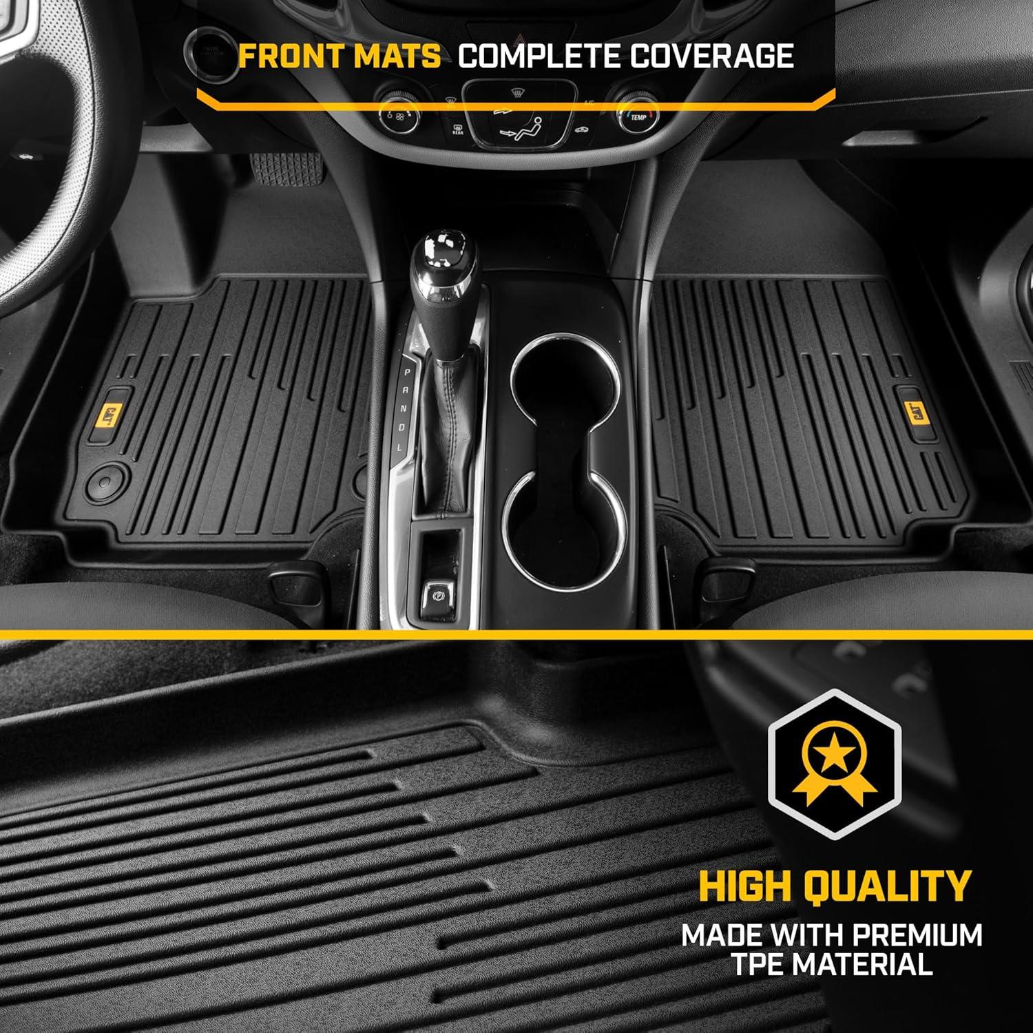 imageCAT JustFit 3D Floor Mats for Tesla Model 3 20172024 Custom Fit Tesla Model 3 Floor Mats with Extended Coverage Design Premium Tesla Model 3 AccessoriesChevy Equinox GMC Terrain 20192024