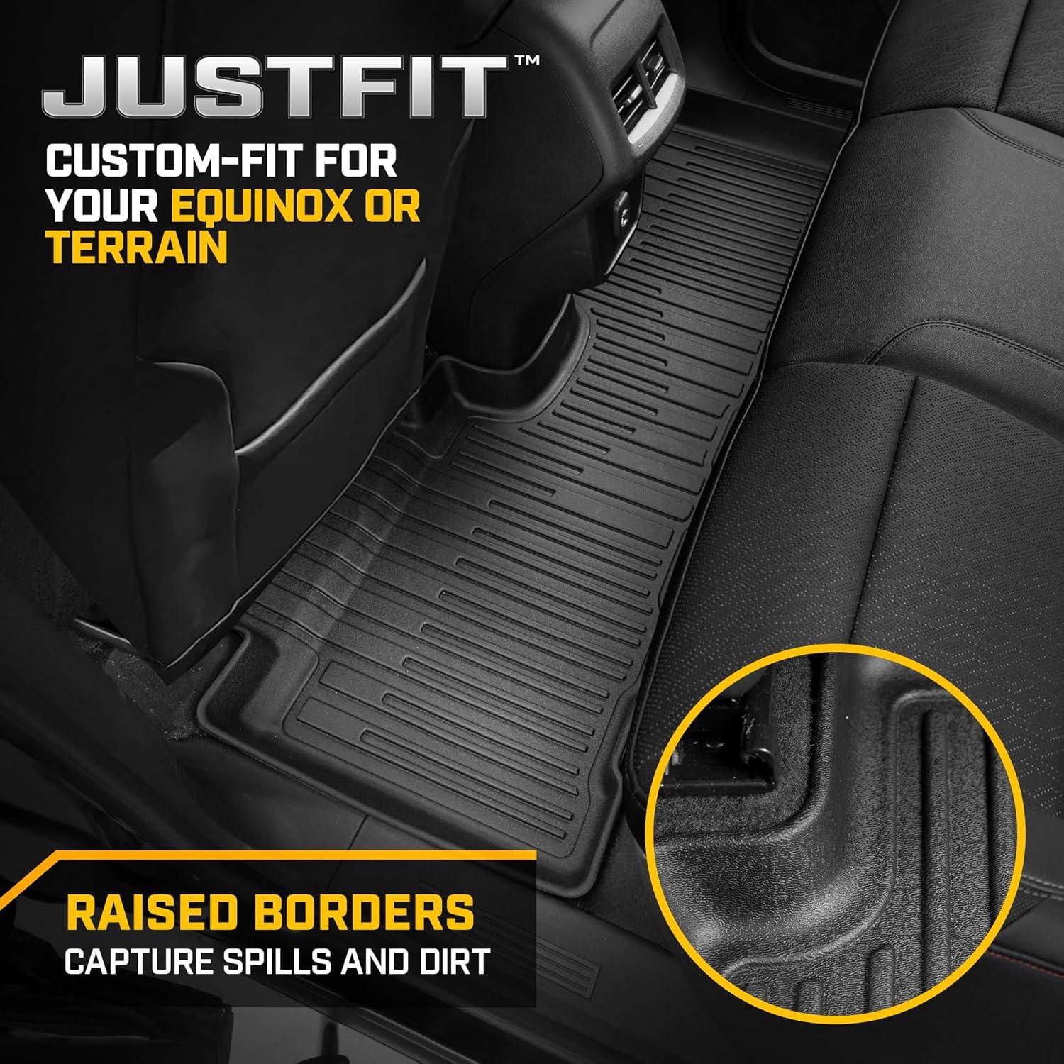 imageCAT JustFit 3D Floor Mats for Tesla Model 3 20172024 Custom Fit Tesla Model 3 Floor Mats with Extended Coverage Design Premium Tesla Model 3 AccessoriesChevy Equinox GMC Terrain 20192024