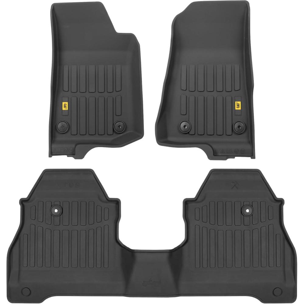 imageCAT JustFit 3D Floor Mats for Tesla Model 3 20172024 Custom Fit Tesla Model 3 Floor Mats with Extended Coverage Design Premium Tesla Model 3 AccessoriesJeep Gladiator JL 20202025 Full Set Front Rear