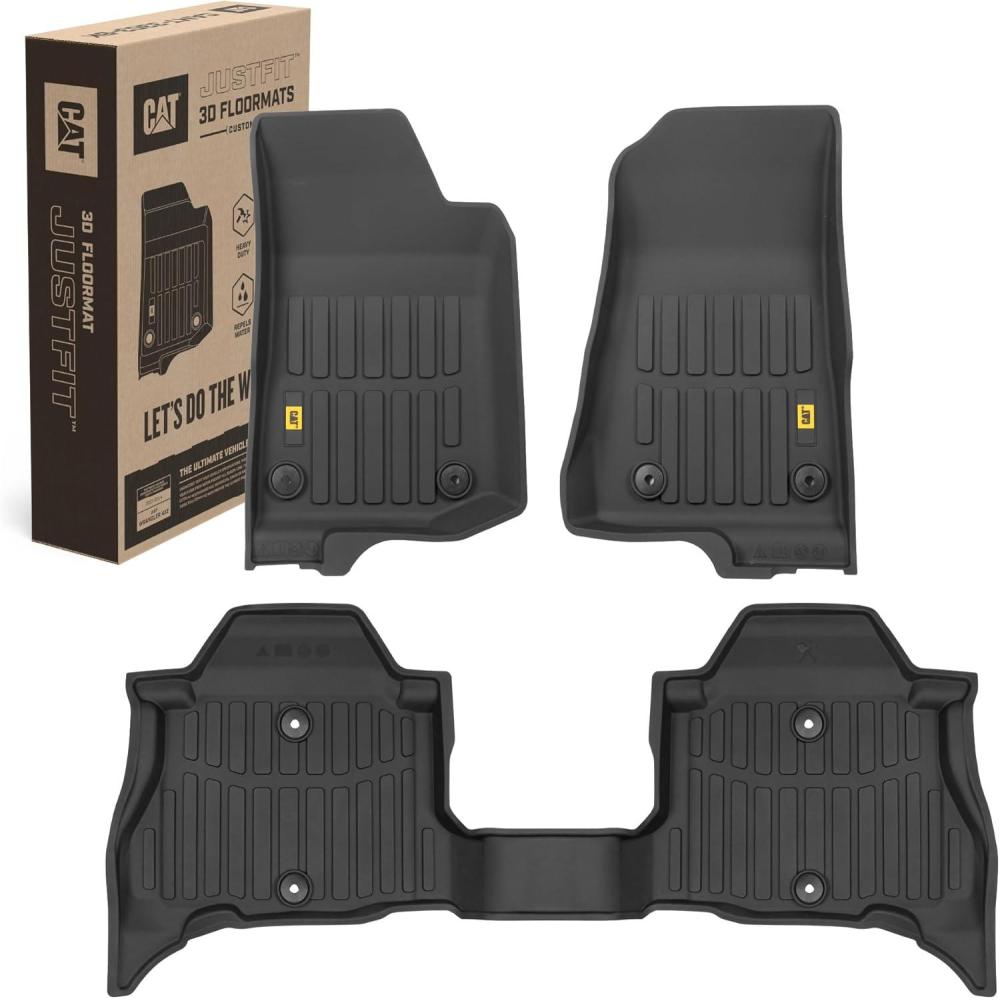 imageCAT JustFit 3D Floor Mats for Tesla Model 3 20172024  Custom Fit Tesla Model 3 Floor Mats with Extended Coverage Design Premium Tesla Model 3 AccessoriesJeep Wrangler 4XE 20212025