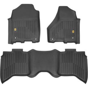 CAT® JustFit™ 3D Floor Mats for Tesla Model 3 2017-2024 – Custom Fit Tesla Model 3 Floor Mats with Extended Coverage Design, Premium Tesla Model 3 Accessories(Dodge Ram 1500 Crew Cab (2009-2018)/ Dodge Ram 2500/3500 Crew Cab (2010 – 2018)/ Dodge Ram Classic (2019 -2024))