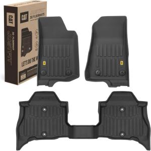 CAT® JustFit™ 3D Floor Mats for Tesla Model 3 2017-2024 – Custom Fit Tesla Model 3 Floor Mats with Extended Coverage Design, Premium Tesla Model 3 Accessories(Jeep Wrangler 4XE (2021-2025))