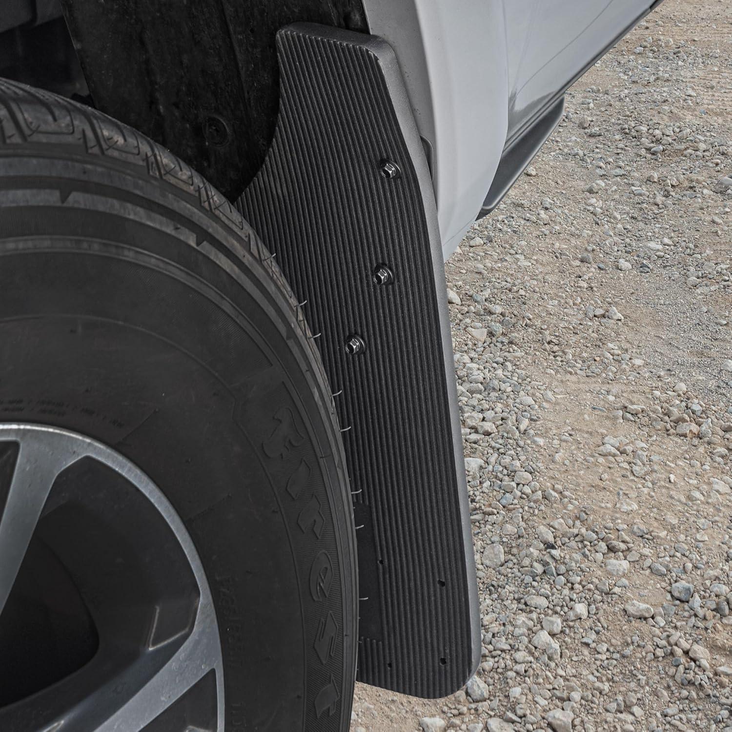 imageCat Mud Flaps for Trucks Heavy Duty Rubber Truck Accessories ampamp Wheel Liner Mud Flaps for Pickup Trucks Splash Guards for Front or Back Tires Some Drilling Required for Included Screws2 pcs for FrontRear Tires