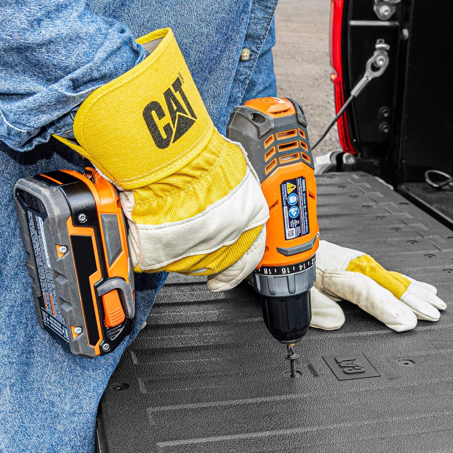 imageCat Ultra Tough Heavy Duty Truck Tailgate MatPadProtector Universal TrimtoFit ExtraThick Rubber for All Pickup Trucks 62quot x 21quot CAMT1509 Black