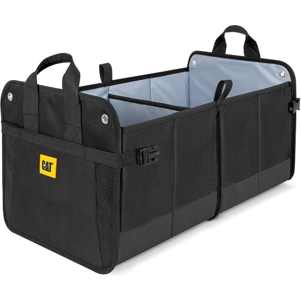 imageCAT FlexTrunk Car Trunk Organizer and Storage  Collapsible MultiCompartment Convenient Heavy Duty Fold Up for Easy Storage Automotive Seat Cargo Storage for Groceries Tools  23quotL x 17quotW x 11quotH23L x 145W x 13H