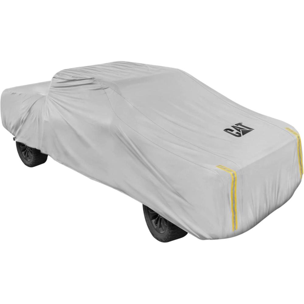 imageCAT PickUp Truck Cover Car Cover for Trucks Car Cover Waterproof All Weather Heavy Duty Full Exterior Truck Bed Cover and Cabin UV Dust Rain Snow Hail Full Size Crew Cab 264quot L x 80quot W x 65quot HFull Size Extended Cab 250L x 80W x 65H