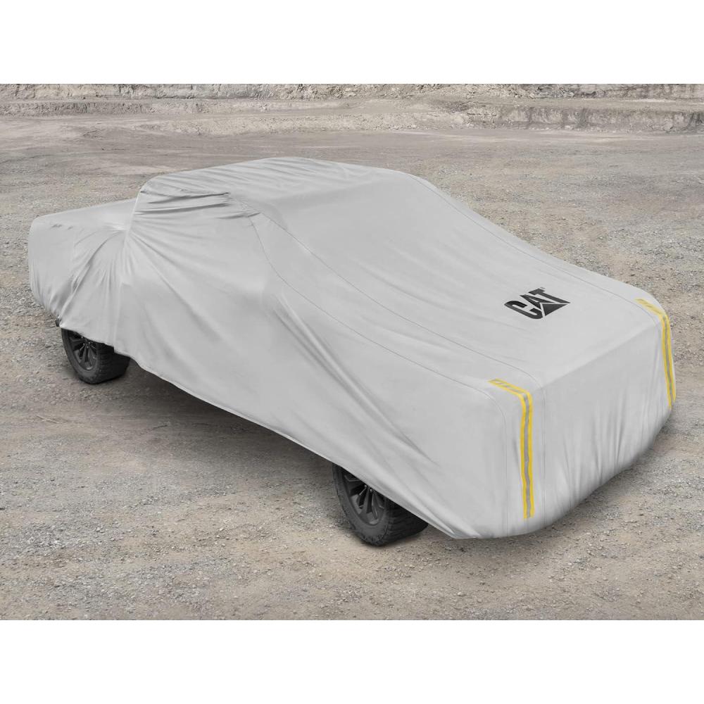imageCAT PickUp Truck Cover Car Cover for Trucks Car Cover Waterproof All Weather Heavy Duty Full Exterior Truck Bed Cover and Cabin UV Dust Rain Snow Hail Full Size Crew Cab 264quot L x 80quot W x 65quot HFull Size Crew Cab 264L x 80W x 65H