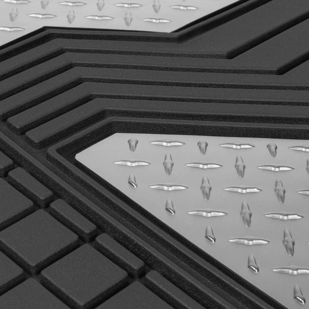 imageCAT Deep Dish Rubber Floor Mats All Weather for Car Truck SUV ampamp Van Total Protection Durable Trim to Fit Liners Heavy Duty Odorless4PCCAMT2314BKSL