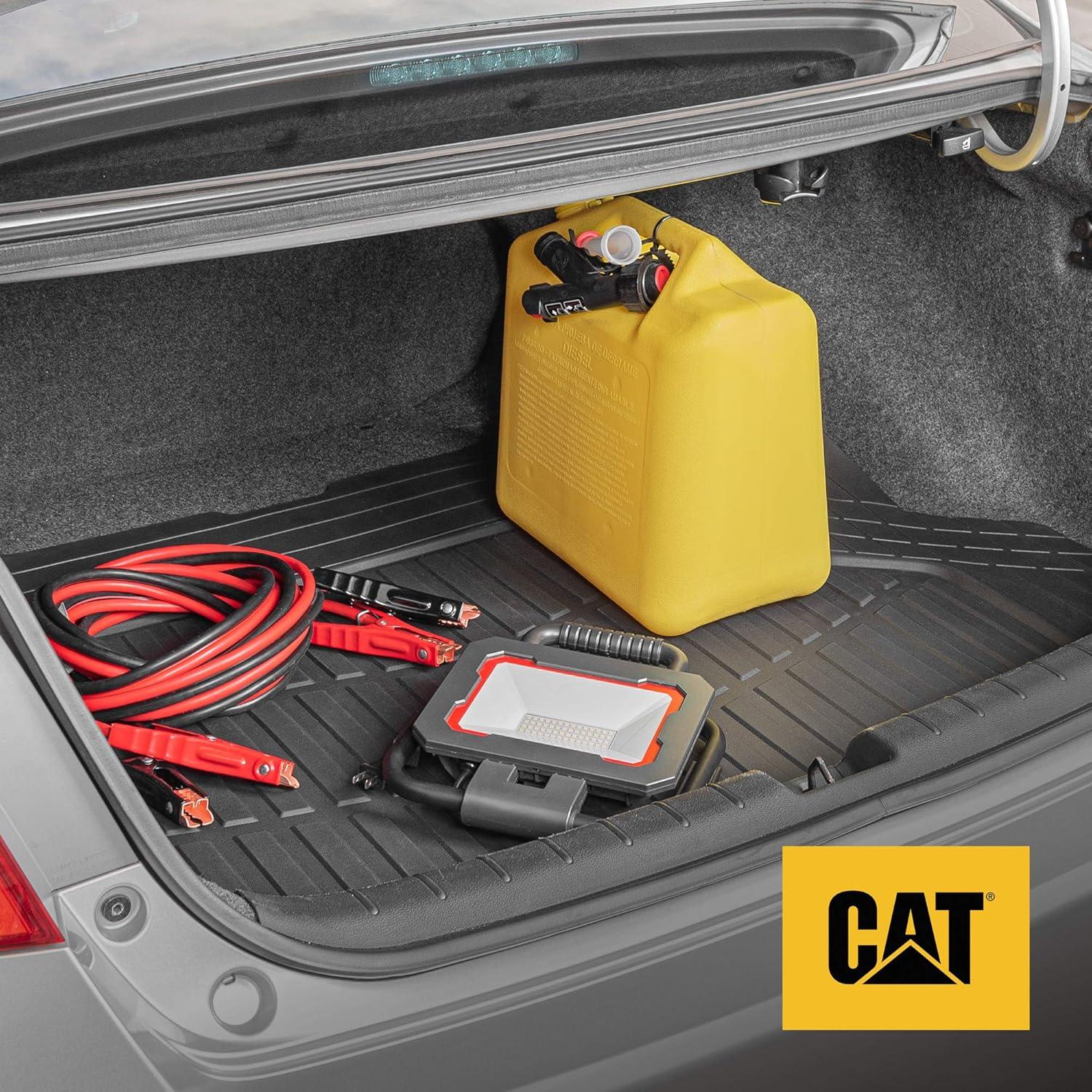 imageCat XL Series HeavyDuty Rubber Floor Mats ampamp Cargo Trunk Liner for Car SUV Van Sedan Black  Trim to Fit All Weather Deep Dish Automotive Floor Mat Total Dirt Protection