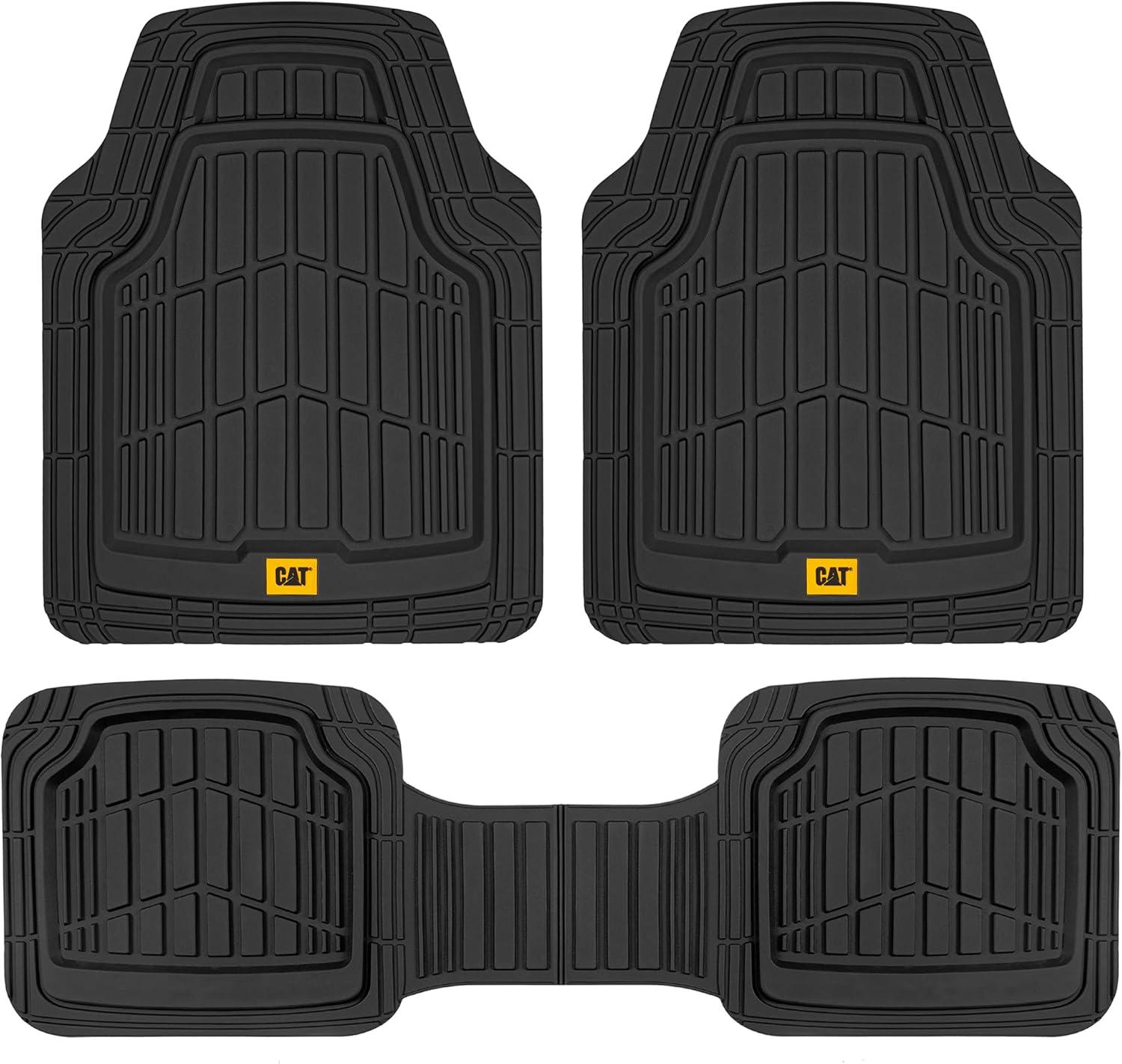 imageCat MeshFlex Automotive Seat CoversFloor Mats for Cars Trucks and SUVs Black Car Seat Covers Truck Seat Protectors with Black Honeycomb Trim with Rubber Heavy Duty Floor Mats
