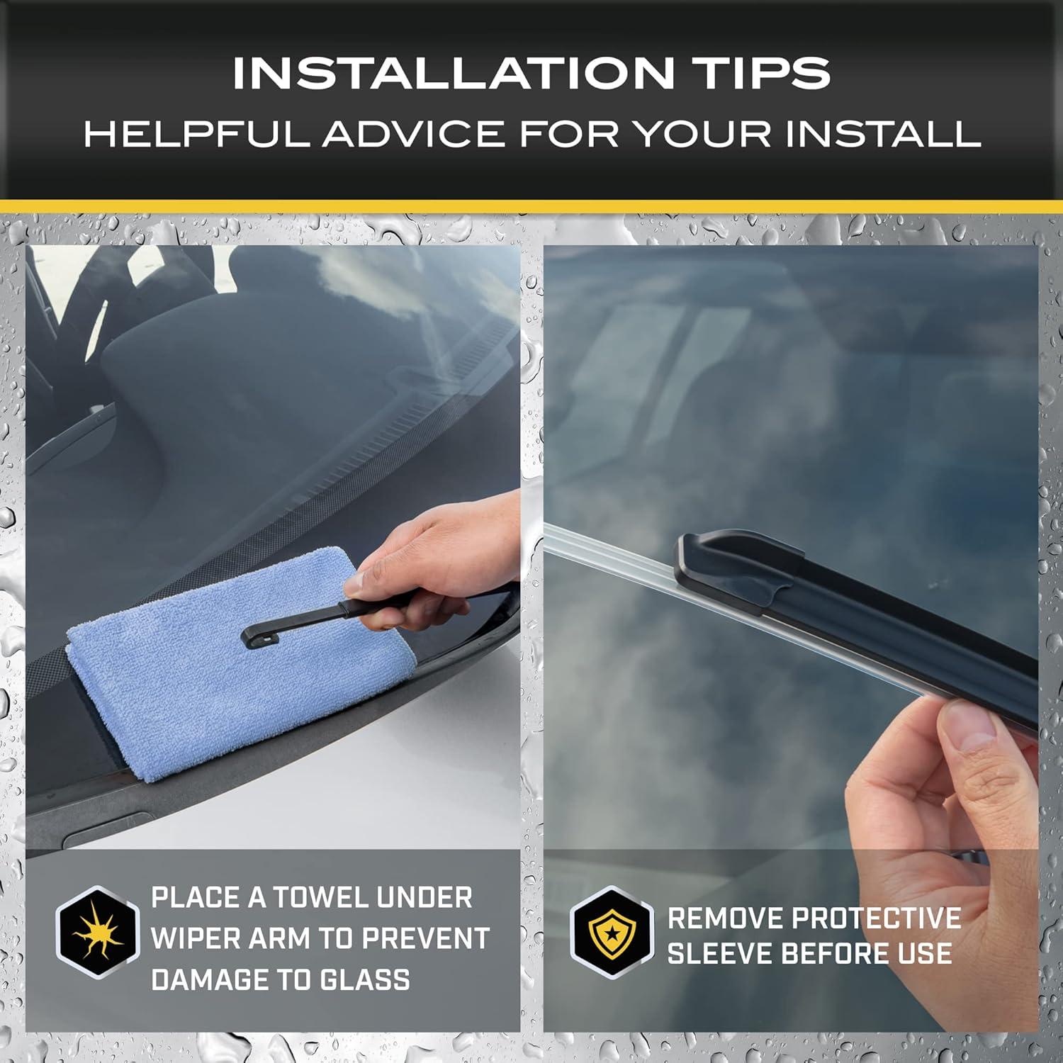 image:imageCAT C20 Wiper Blades 2Pack Front or Rear Wiper Blades for Cars SUVs Trucks Direct OEM Replacement Heavy Duty StreakFree All Seasons Silent Crystal Clear Easy Installation 22 2228 21