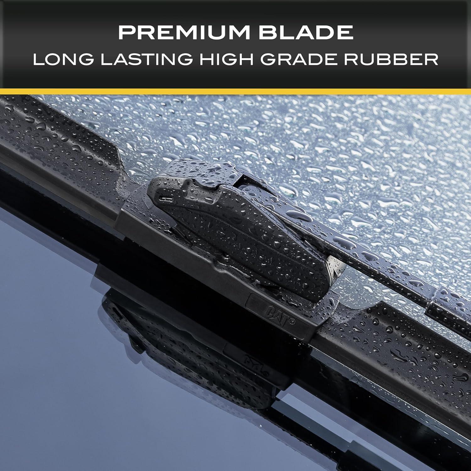 image:imageCAT C20 Wiper Blades 2Pack Front or Rear Wiper Blades for Cars SUVs Trucks Direct OEM Replacement Heavy Duty StreakFree All Seasons Silent Crystal Clear Easy Installation 22 2226 20 12