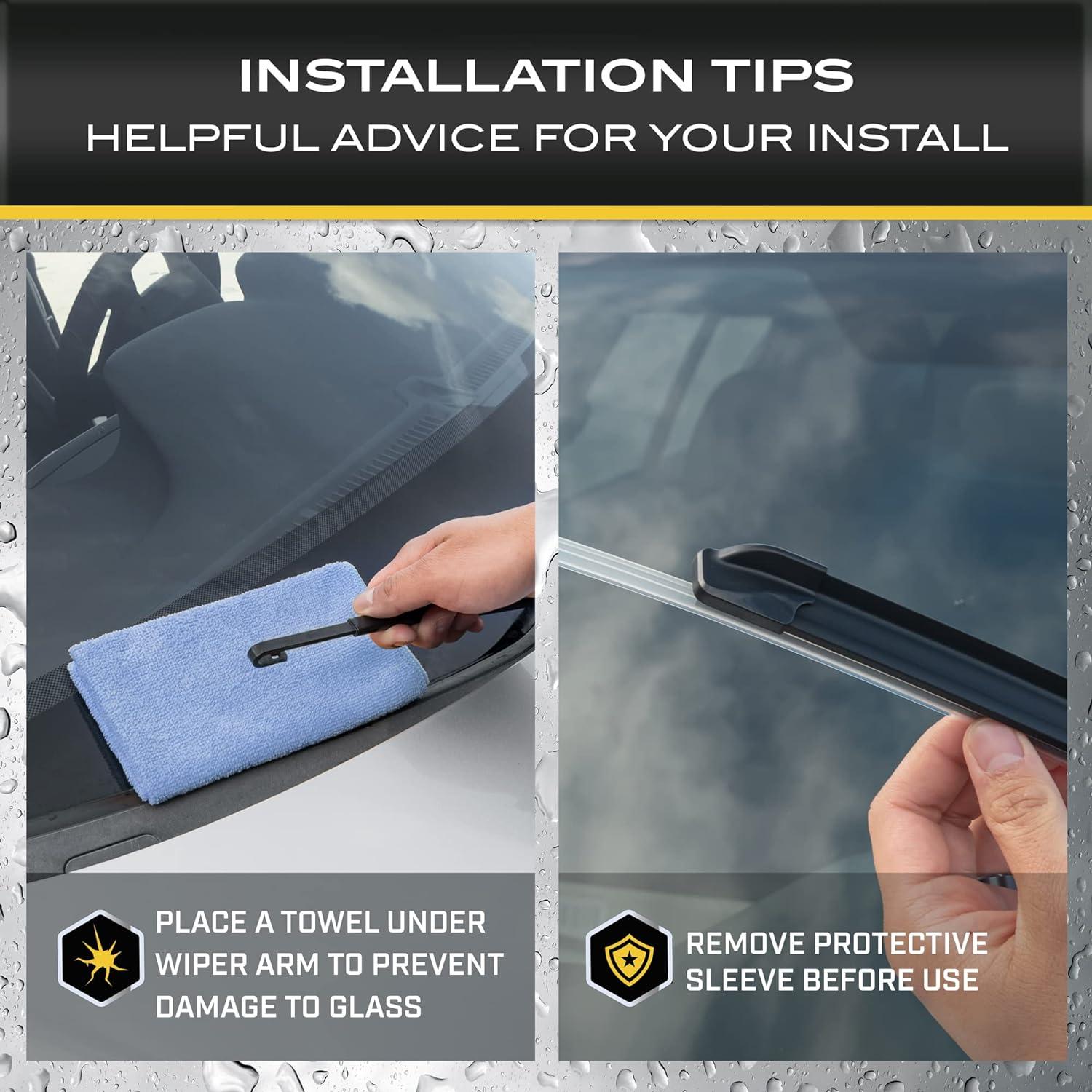 image:imageCAT C20 Wiper Blades 2Pack Front or Rear Wiper Blades for Cars SUVs Trucks Direct OEM Replacement Heavy Duty StreakFree All Seasons Silent Crystal Clear Easy Installation 22 2224 20