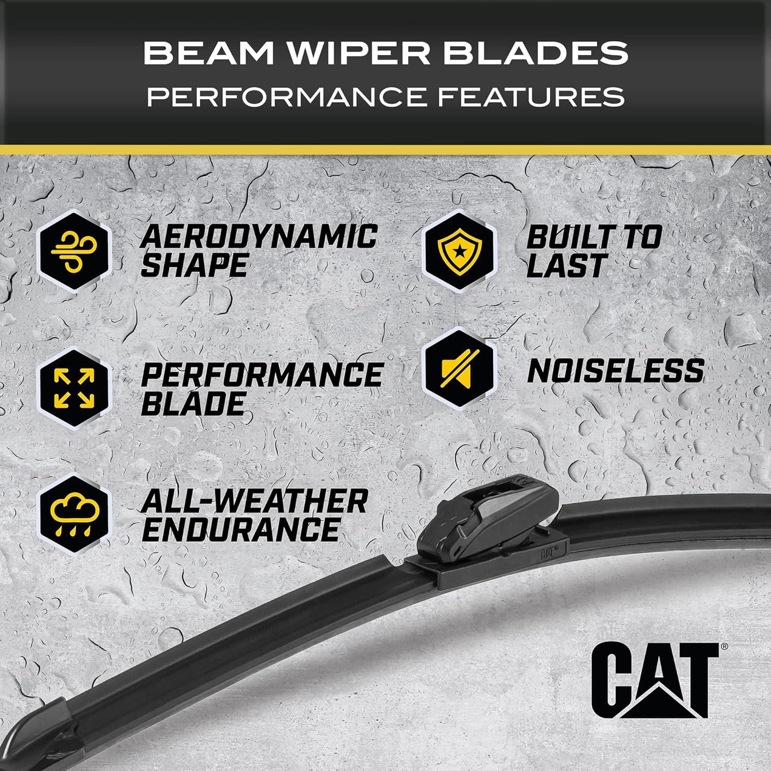 image:imageCAT C20 Wiper Blades 2Pack Front or Rear Wiper Blades for Cars SUVs Trucks Direct OEM Replacement Heavy Duty StreakFree All Seasons Silent Crystal Clear Easy Installation 22 2228 17
